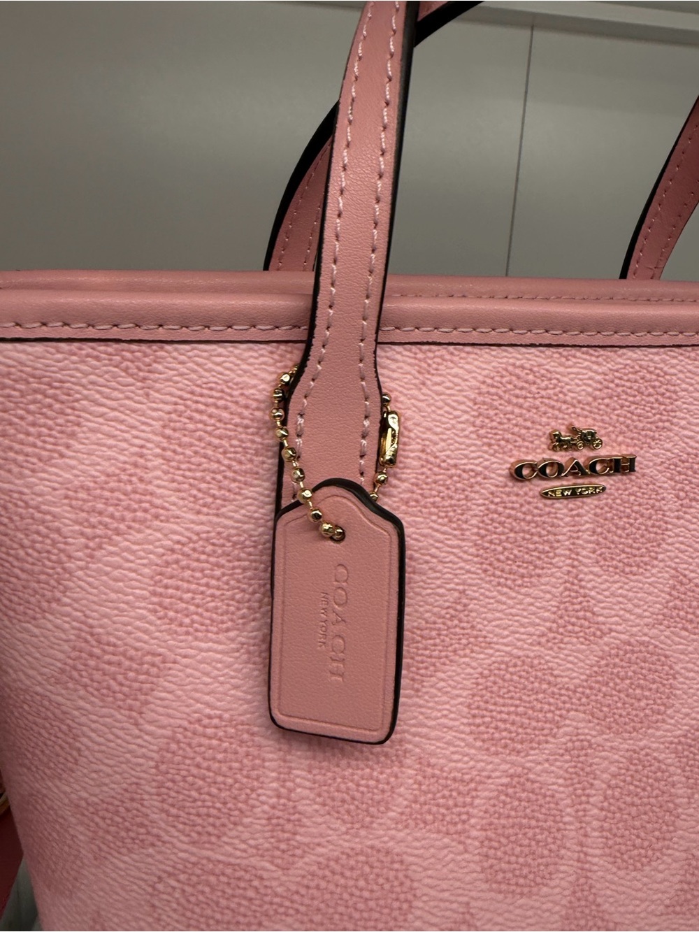 Coach Mini City Tote in Powder Pink w/Crossbody Strap - Picture 15 of 16